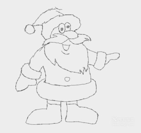 如何简单画出圣诞老人
