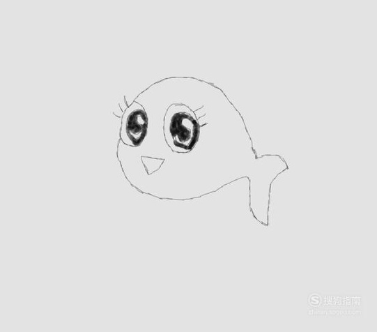 如何简笔画一只可爱的小鱼？